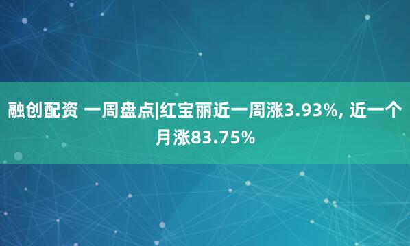 融创配资 一周盘点|红宝丽近一周涨3.93%, 近一个月涨83.75%